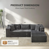 106” Modular Sectional Sofa, Cloud Sectional Couch with Deep Seat, Modern Modular L-Shape Sofa Couch with Chaise,Upholstered Couches for Living Room Bedroom No Assembly Required