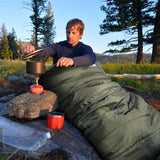 POEPORE 0 Degree Sleeping Bag 100% Cotton Flannel XXL Cold Weather Winter Oversized Sleeping Bag for Adults Camping Zero Degree Big and Tall with Compression Sack