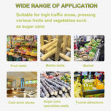 Sugar Cane Juicer Sugar Cane Juice Extractor Manual Sugar Cane Press Juicer with Three Rollers Sugarcane Mill Juicer Sugarcane Juice Press Machine with 2 Peeling Knives Blue HQHAOTWU