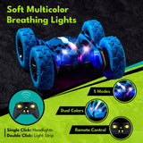 Threeking RC Stunt Car Remote Control Cars with Quick-Swap Modular Battery, 5 Upgrades: Safety, Durability, Auto Demo, Eye-Safe LEDs, Type-C Charging, Toys Presents Gifts for Boys Girls Kids Ages 6-12