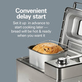 Premium Dough & Bread Maker Machine with Auto Fruit and Nut Dispenser, 2 lb. Loaf Capacity, 21 Programmable Settings Hamilton Beach