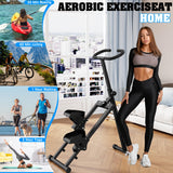 HIKEDIN Stair Stepper Vertical Stair Master with Optional Resistance Bands Adjustable Handlebar & Pedals Climber Exercise Machine for Full-Body Workout, New Version (Black)