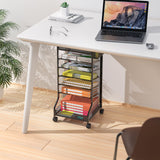 samstar Rolling File Cart,Under Desk Organizer, File Organizer beside Desk, Binder Paper Letter Storage with Wheels