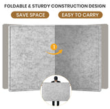 Large Cork Bulletin Board 48" x 36", Felt Pin Board, Silver Gray