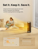 Dreo Space Heater, 1500W PTC Ceramic Heaters for Indoor Use with Remote,70° Oscillation, 1-12H Timer Dreo