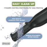 Wahl Micro Groomsman Battery Personal Trimmer for Hygienic Grooming with Rinseable, Interchangeable Heads for Eyebrows, Neckline, Nose, Ears, & Other Detailing - 05640-600