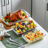 Glass Baking Dish, Glass Baking Dishes for oven,Food Container 3-Piece Set for Cooking Lasagna Kitchen Baking Bakeware Set Oven Microwave Refrigerator Dishwasher Safe (3)