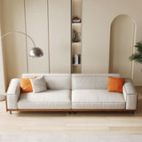 NessCarsti Modern 4-Seater Sofa, Oversize Timecloud Couch with Wood Frame