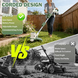 Cordless Weed String-Trimmers/Lawn Mower, 21V 3-in-1 with 8 Replace Auto Line Feed, Electric Grass Trimmer for Garden, Lawn, 120 Mins of Non-Stop