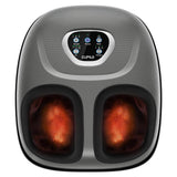 CuPiLo Foot Massager with Heat, FSA Eligible HSA Shiatsu Foot Massager Machine for Plantar Fasciitis, Adjustable Vibration & Pressure for Neuropathy Pain, Women Men Gifts, Fits Up to 12"(Gray)