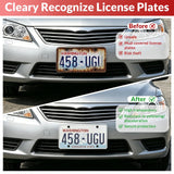 2 Pack Clear License Plate Covers - License Plate Protector Unbreakable Plastic Shields Tag Holder Fits for Standard US Plates (12.2" x 6.3")