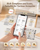 NIIMBOT B21 Label Maker, Thermal Label Printer, Portable Inkless Label Makers for Home/Office/Business, with 1 Pack 50x30mm White Label, Compatible with iOS & Android, (White)