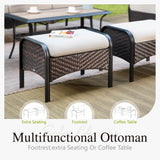 Sophia & William Metal Patio Furniture Set with Fire Pit Table, 7 Seats