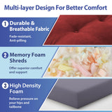 Dining Chair Cushions, Tufted Indoor Chair Pads with Ties & Non Slip Backing, Seat Cushions for Kitchen Chairs