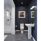 Toilet Dual Flush 1.1/1.6 GPF with Side Holes, Glossy White Swiss Madison