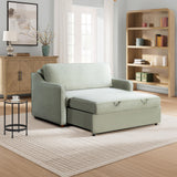 Serta® Santa Cruz 62.2" Convertible Loveseat, Full-Size, Recessed Track Arms