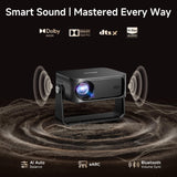[2000 ANSI/Auto Focus & Keystone/Built-in APP] 4K Outdoor Projector with Wifi and Bluetooth, Smart Portable Projector with Built in Apps YouTube/PrimeVideo & Dolby, Home Theater Projector with HDR10+