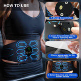 Gnisang FDA Cleared - MHD TENS Muscle Stimulator Electronic Abs Muscle Toner Ab Machine Trainer for Abdomen Easy Abs Muscle Stimulation and Activation, Home Gym Use Black1