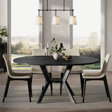MECHYIN 42"-58" Extendable Round Dining Table for 4-6