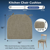 Chair Cushions for Dining Chairs, Non Slip Chair Pads with Ties and Washable Covers