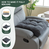 Tufted Corduroy Recliner Seat Cushion for Elderly, High Density Foam Large Square Seat Cushion for Recliner Chair