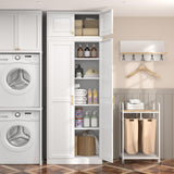 Steeloong 86"Metal Pantry Storage Cabinet with Doors & 4 Adjustable Shelves