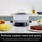 Ninja Foodi 6.5 qt Everyday PossibleCooker, 6-in-1 Functionality, Multi Cooker, Slow Cooker, Stainless Steel/White, MC1100 (Renewed)