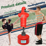 ENKAIYIXING Height Adjustable Freestanding Humanoid Punching Dummy, Silicone Boxing Punching Bag with Stable Large Fillable Base for Adults, Kickboxing MMA Home Gym Workout Training