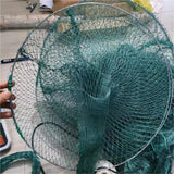 Width 10m Big Size Fishing Net Trap Iron Chain Sinker Deep Water Portable Fish Crab Crayfish Catcher Trap Fish Network(10m x 2m)