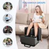 2 in 1 Foot Massager Machine & Ottoman Rest, Shiatsu Foot and Calf Massager with Heat, Kneading, Vibration, Compression Massagers for Feet, Ankle, & Leg COMFIER