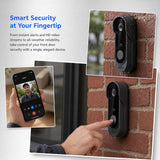 RITPOL Wireless Doorbell Camera No Subscription 1080P HD with Chime 2-Way Audio Voice Changer Night Vision 125° Wide Angle IP65 Waterproof 2.4G WiFi Easy Install Indoor Outdoor Smart Home Security
