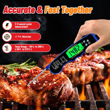 Stocking Stuffers for Men Women Adults: Meat Thermometer Digital, Instant Read Meat Thermometer with Backlight & Magnet for Kitchen, Beef, Grill, Turkey