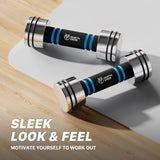 Hand Weight Set of 2 for Women 5lb Pair (3lb/4lb/5lb) Adjustable Dumbbells with Foam Handles Chrome Home Exercise Gym Workout (Standard-Finish 5lb×2) Northdeer