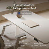 Desktronic HomePro Standing Desk 60x30 — Made in Europe, Ergonomic Sit Stand Home Office Desk, Electric Height Adjustable, Dual Motor
