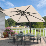 9' X 12' Cantilever Patio Outdoor Umbrella with Base Included