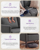 TYBOATLE 51'' Dark Grey Small Couch Loveseat, 2-Seater Linen Sofa