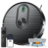 XIEBro Robot Vacuum and Mop Combo, 6500Pa Strong Suction, 2 in 1 Robotic Vacuum with Gyro Inertial Navigation, 200 Min Runtime, App/Wi-Fi/Voice Control, Slim, for Pet Hair, Hard Floor, Carpet