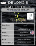 Delong Lures - The Squirm Fishing Lures - Ultimate Bass Fishing Kit, Weighted Jigs for Freshwater and Saltwater, Large Swimbait Lures - Made in USA (Variety 3 Pack)