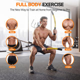 LunaHush Ropeless Battle Ropes for Home Gym, 3 Adjustable Resistance, Heavy Duty Cordless Battle Ropes for HIIT, Full Body Workout, Men & Women, Yellow