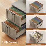 L Shaped Desk with Drawers, Farmhouse Corner Computer Desk, Wood Office Desk with File Drawers with Storage