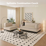 DinaiteEain 95" 3 Seater Fabric Sofa, Modern Couch for Living Room Beige