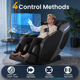 4D Massage Chair Full Body, Zero Gravity Recliner with AI Body Scan & SL Track, Air Compression, Heat Therapy, Foot Roller, Bluetooth Speaker, Quiet Motor, Space Saving Massage Chair for Home