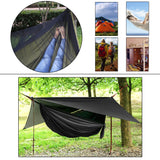 Portable Single Double Nylon High Strength Parachute Hammock Rainfly Set, Camping Hammock with Rain Fly Tarp and Mosquito Net Tent Tree Straps, Backpacking Hiking Travel Yard Outdoor Activities