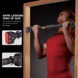 leikefitness Pull-Up Bar For Door Frame Chin Up Bar Upper Body Workout Adjustable Portable Training Pull-Up Bars Bars without Screw - Adjustable Width Locking Mechanism leikefitness