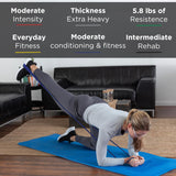 THERABAND Professional Latex Resistance Bands, Individual 6 Ft Elastic Band for Upper & Lower Body Exercise, Physical Therapy, Pilates, Home Workouts, 6 Foot, Blue, Extra Heavy, Level 5 THERABAND