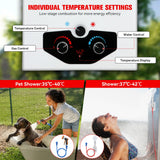 Tankless Water Heater Propane,2.64GPM 10L Outdoor Portable water heater,with 2 GPM Water Pump, Instant Propane water heater with Digital Display Multi-Protection for Camping Trips