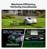 RoboUP Raccoon 2 SE Robot Mower with 24Pcs Blades, Auto Mapping Robotic Lawnmower for 0.15 Acre with APP Control, Vision Navigation with AI Obstacle Avoidance, Ideal Robot Mower for Small Lawns