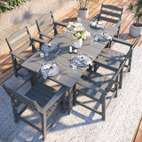 7 Piece Outdoor Dining Set, Patio Dining Table and 6 Chairs, All-Aluminum Frame