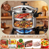 Kritkin 16qt Pressure Cooker for Canning Pressure Canner Supplies Kit, 6 Canning Supplies Stainless Steel Steam Rack Gauge, Silver