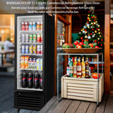 BODEGACOOLER Commercial Beverage Refrigerator and Cooler, 11.5 Cu.Ft Commercial Refrigerators Glass Door Fridge for Bar, drink